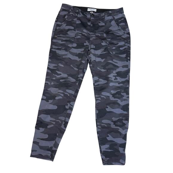 Knox Rose Womens Neutral Camo Mid-Rise Utility Ankle Skinny Pants Size 14 - Picture 1 of 9